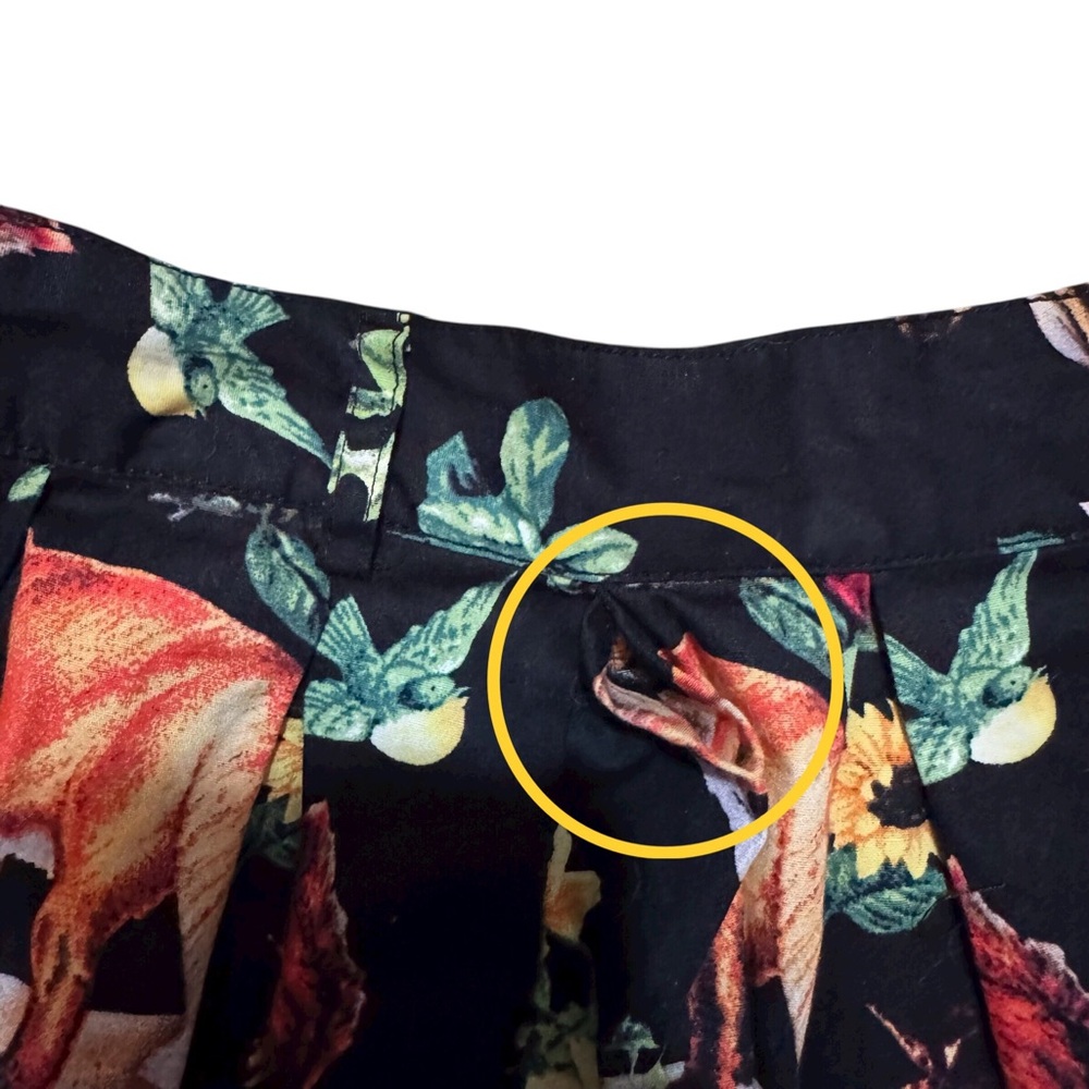 Hell Bunny Vixen Medium Hermeline Woodlands Skirt Fit Flare Animals Rockabilly - Picture 4 of 10